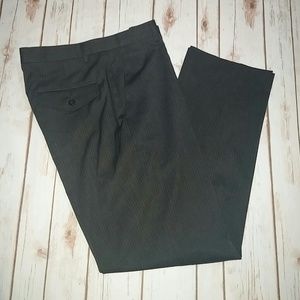 Murano Flat Front Grey Pinstripe Slacks Stretch